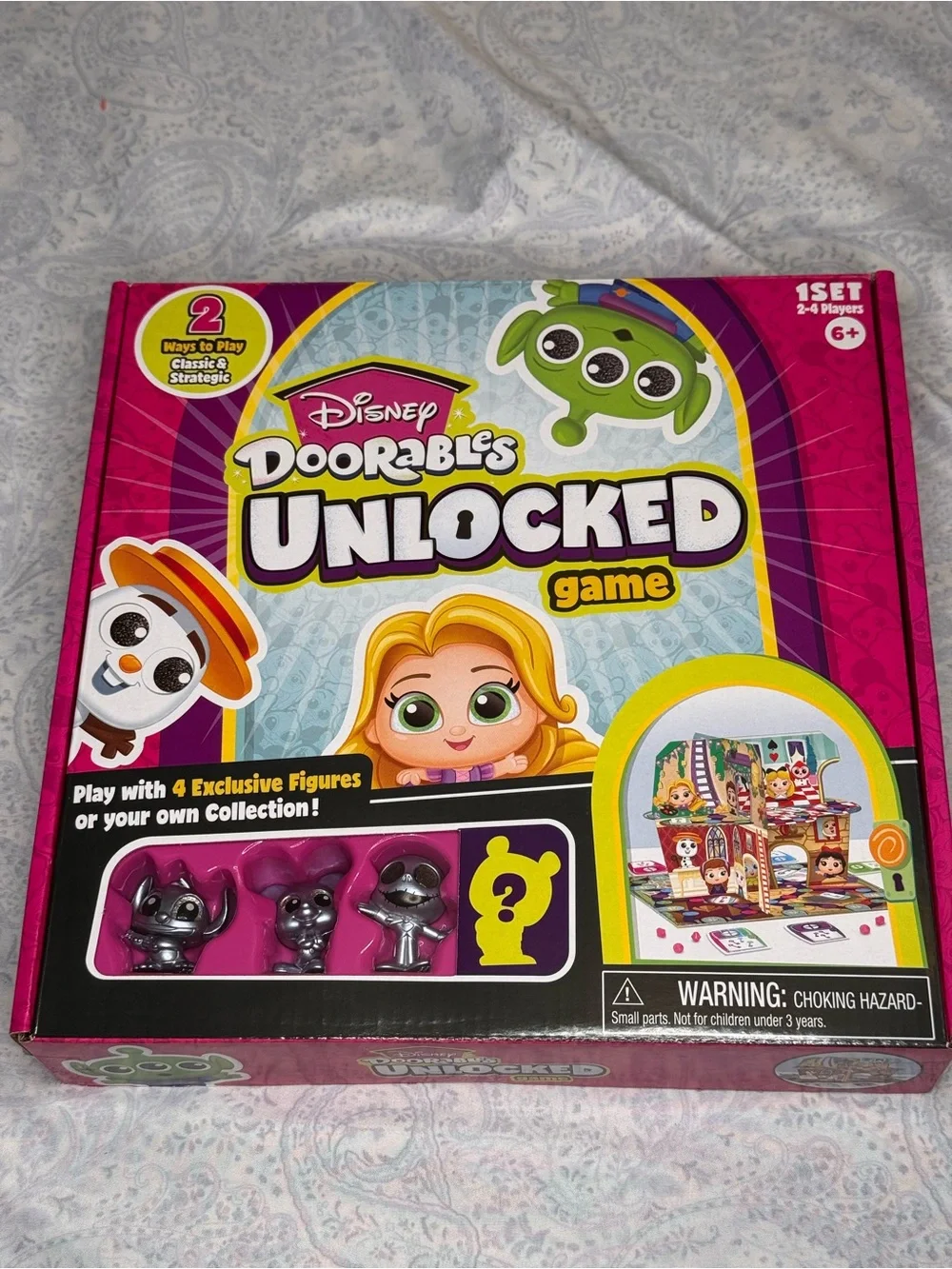 Disney Doorables Unlocked Game & 4 Exclusive Figures- Stitch, Mickey, Jack & ?